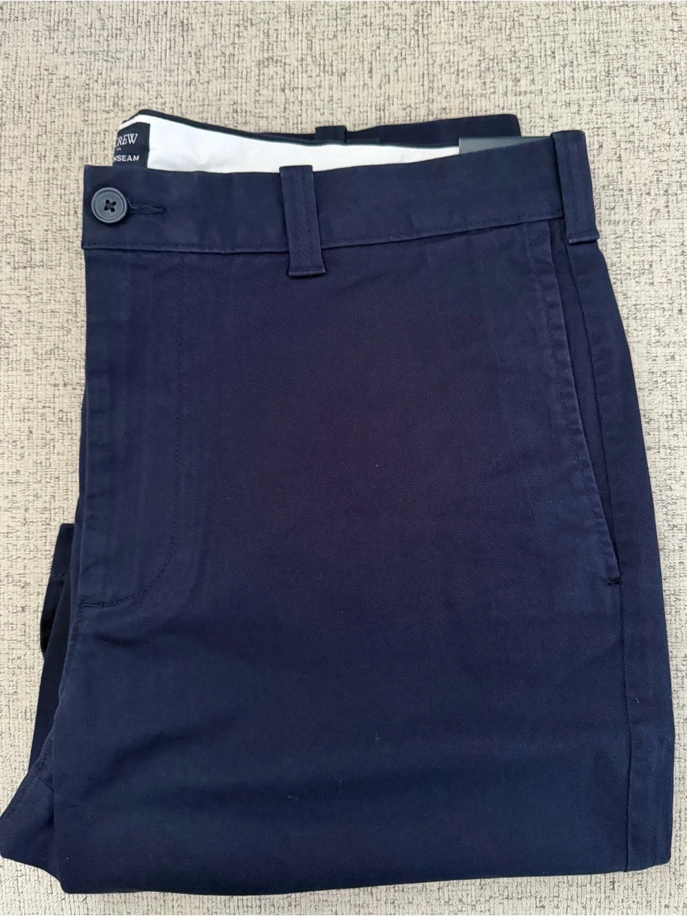 Men’s J.Crew Flex Chino Shorts Navy, NWT, 36”